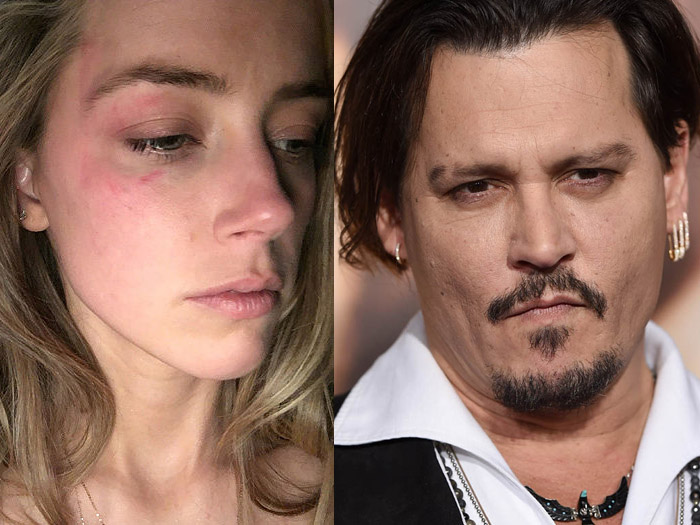 JOHNNY DEPP HIT AMBER HEARD WITH AN IPHONE