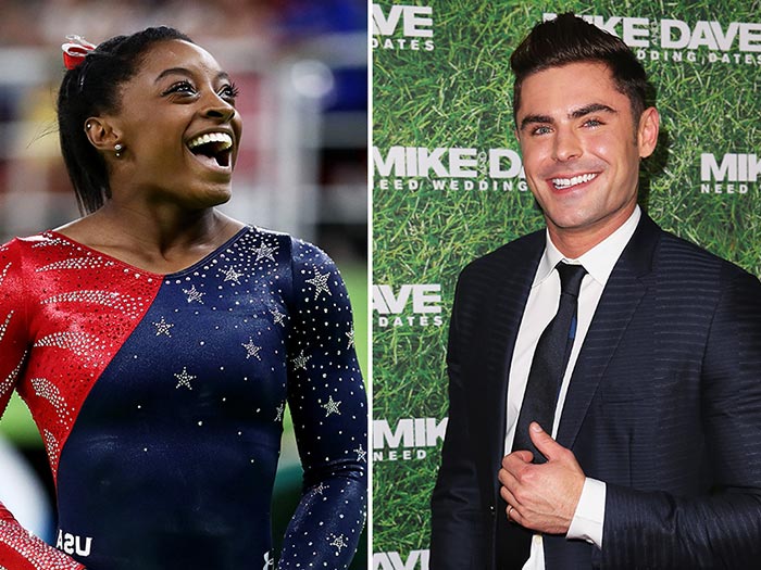 Zac Efron and Simone Biles: an Olympic Love Story